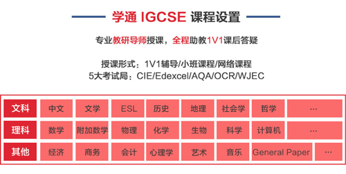上海长宁区渊学通教育学校-国际高中IGCSE强化课程-授课内容