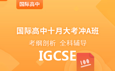 国际高中IGCSE十月大考冲A班