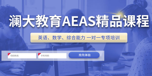 上海澜大教育AEAS精品培训班-英语、数学、综合能力1对1辅导